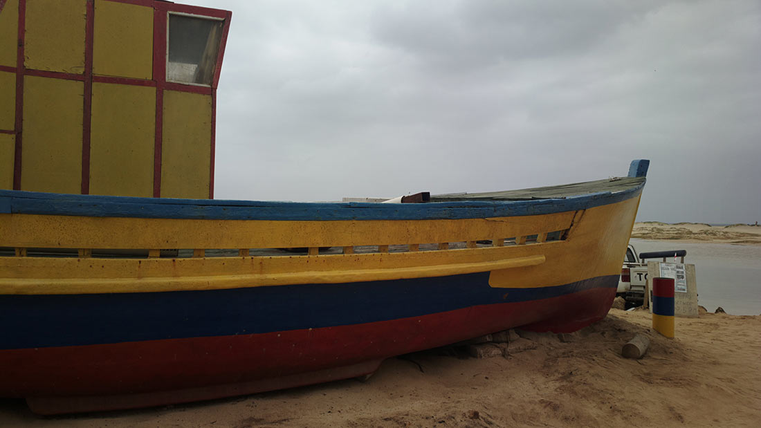 Boat on the shore of one of the islands of Cape Verde