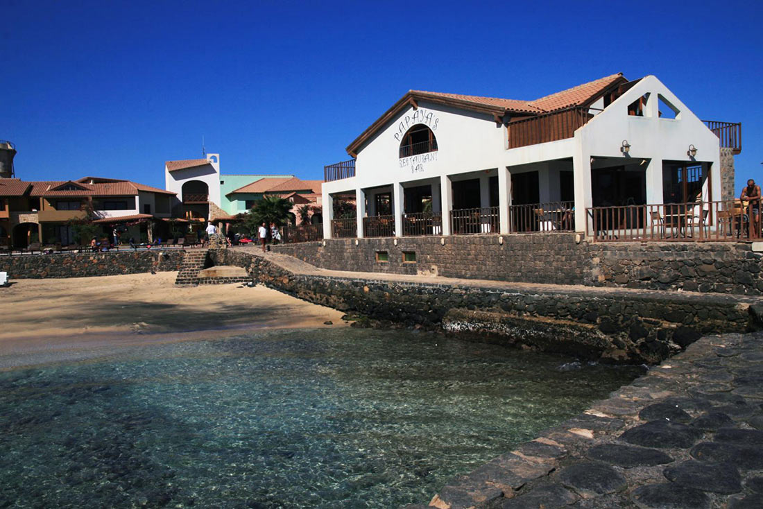 A restaurant in the town of Santa Maria, Sal island