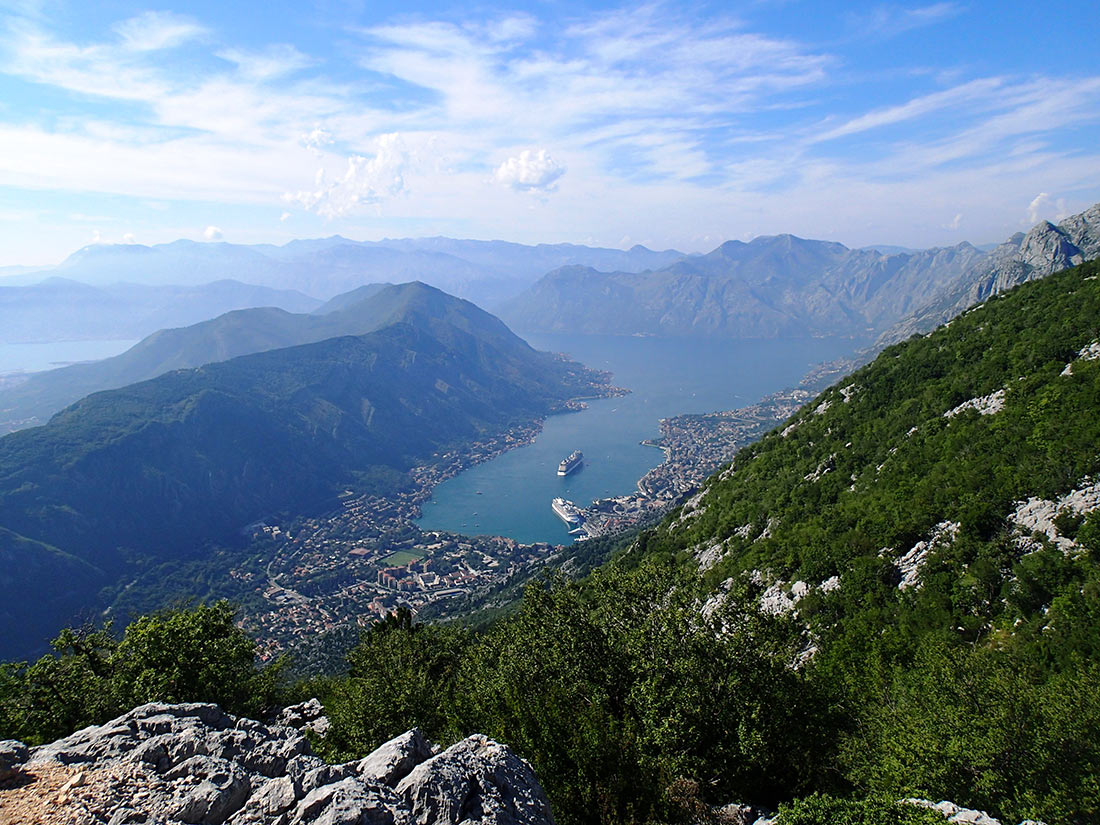View of the Bay of Kotor from Mount Lovcen