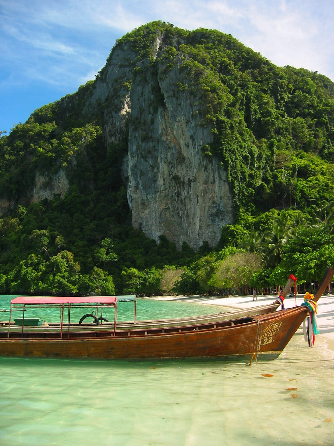 Longtail boat on Phi Phi