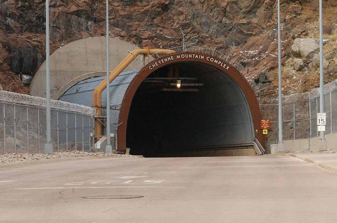 underground operations center for the NORAD in Cheyenne Mountain