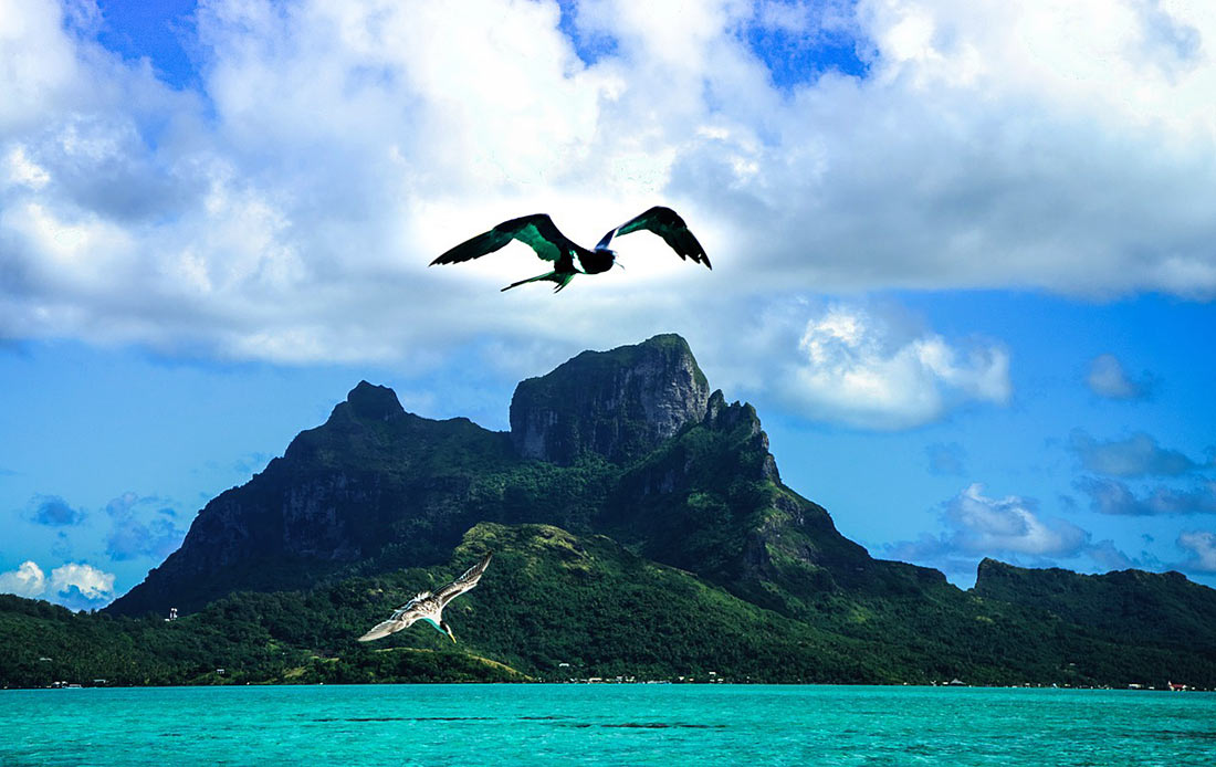 Ancient volcano is the highest peak of the island