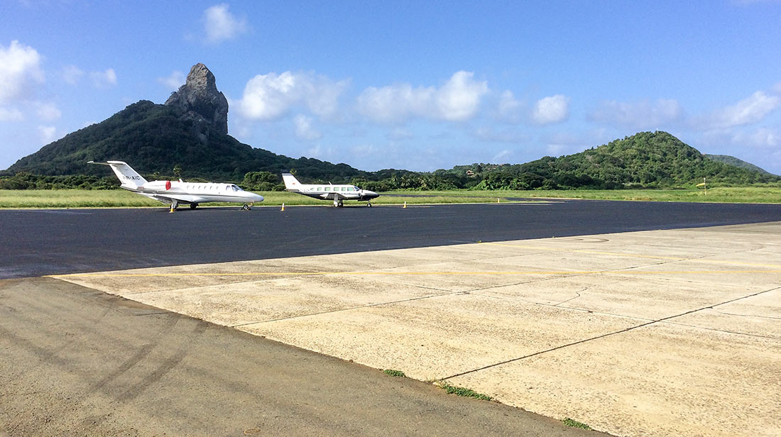 Airport on island Fernando de Noronha