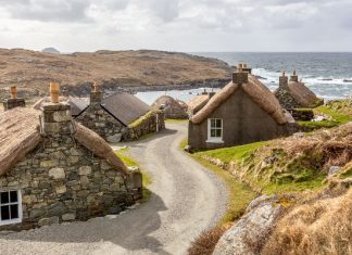 Garenin: an abandoned Scottish village, now used as accommodation for adventurous tourists