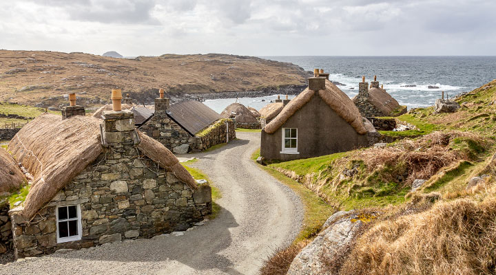 Garenin: an abandoned Scottish village, now used as accommodation for adventurous tourists