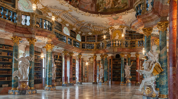 Wiblingen Abbey and its unique library: a baroque masterpiece famous all over the world