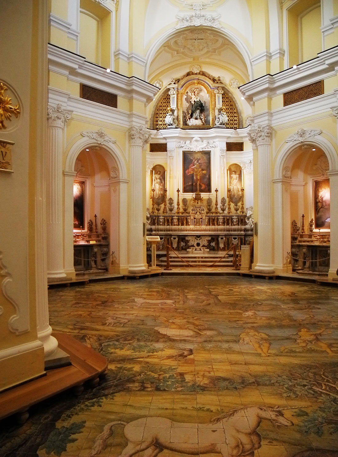 Interior of the church of San Michele, Anacapri