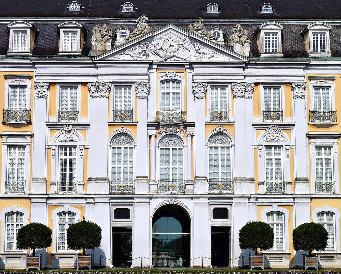 The facade of the palace