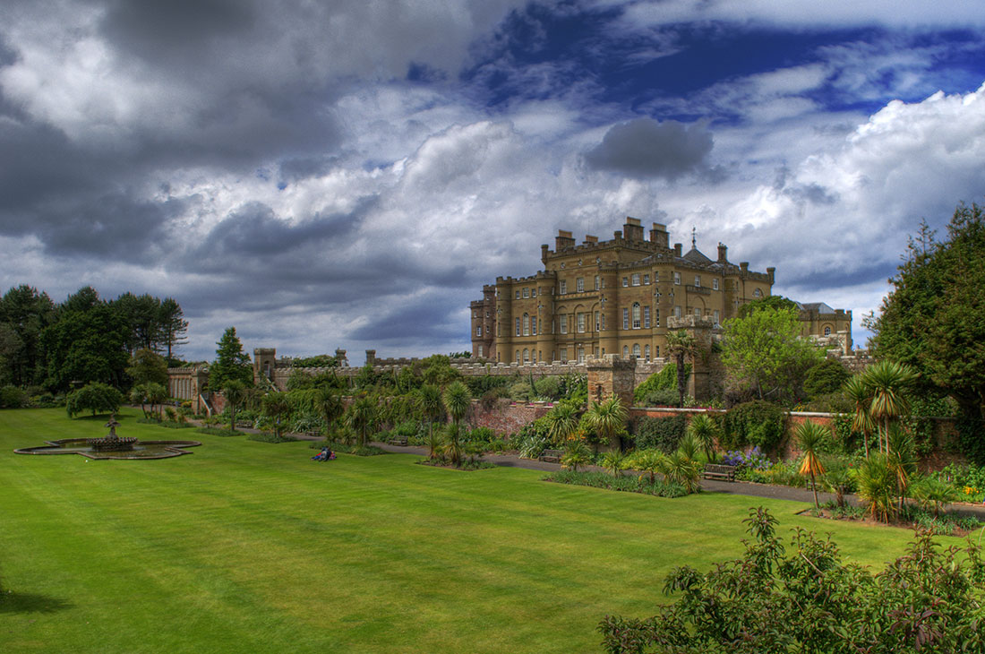 View of the Culzean Castle from the garden