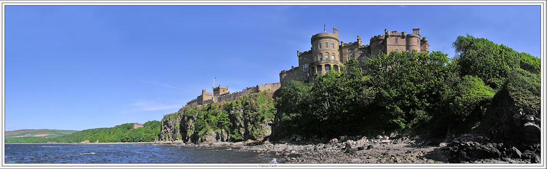 View of the Culzean Castle from the sea coast